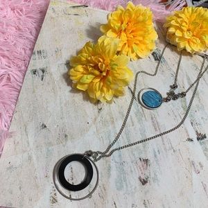 pendant necklace green black bohemian look...